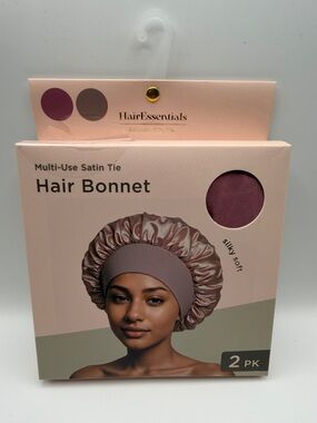 Essentials Satin Hair Bonnet - Mauve Two-Pack, Promotes healthier hair.